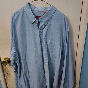 NWT, IZOD Stripe Shirt, L/S, Blue, 2XL